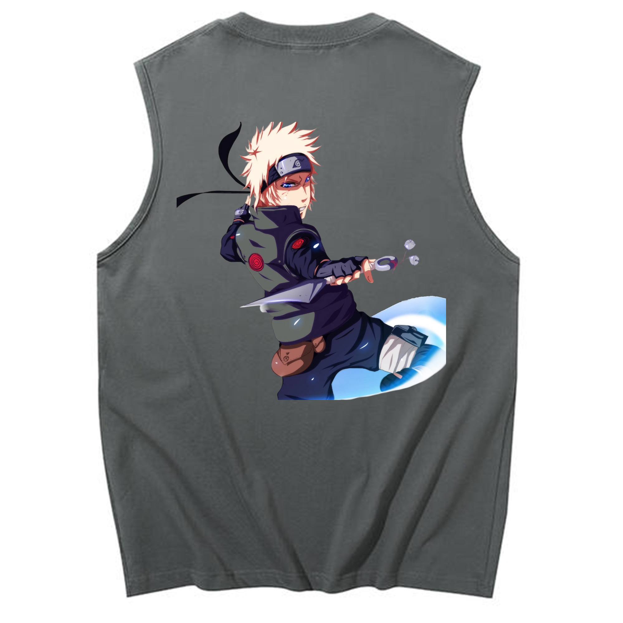 （画像用） NARUTO -ナルト- 波風 ミナト Namikaze Minato コットン100％タンクトップ（背面プリント）